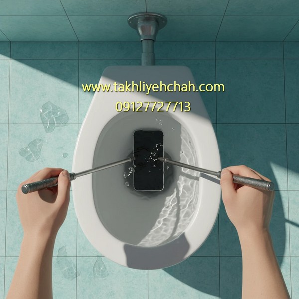 افتادن موبایل تو چاه دستشویی و استرس ناشی از آن