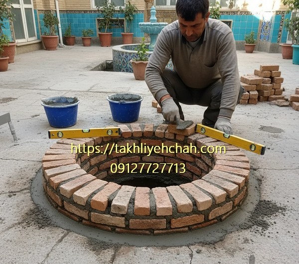 ایمن‌سازی دهانه چاه فاضلاب با طوقه بتنی
