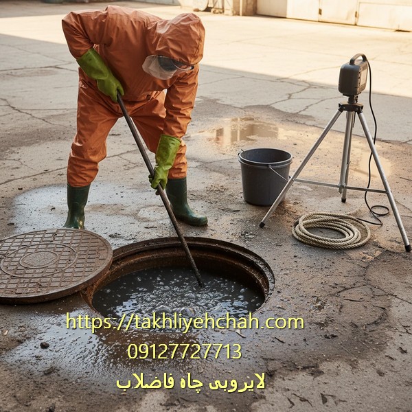 چاه فاضلاب پر شده که نشان‌دهنده نیاز فوری به لایروبی است