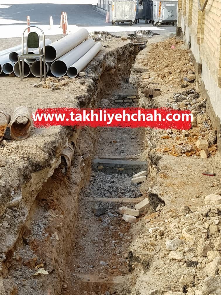 زیرسازی مسیر لوله کشی اگو با ماسه