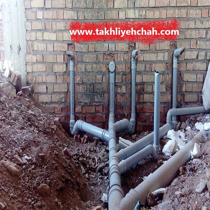 اجرای نادرست لوله کشی فاضلاب و عدم رعایت شیب استاندارد
