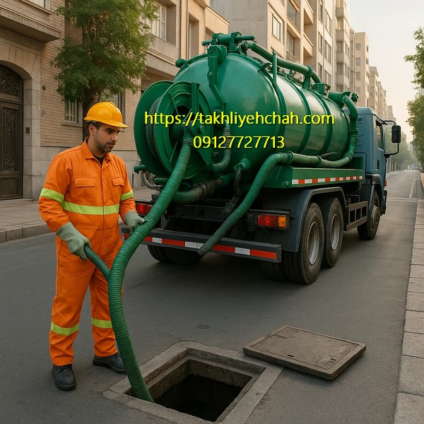 تخلیه چاه مکانیزه با پمپ ساکشن قدرتمند