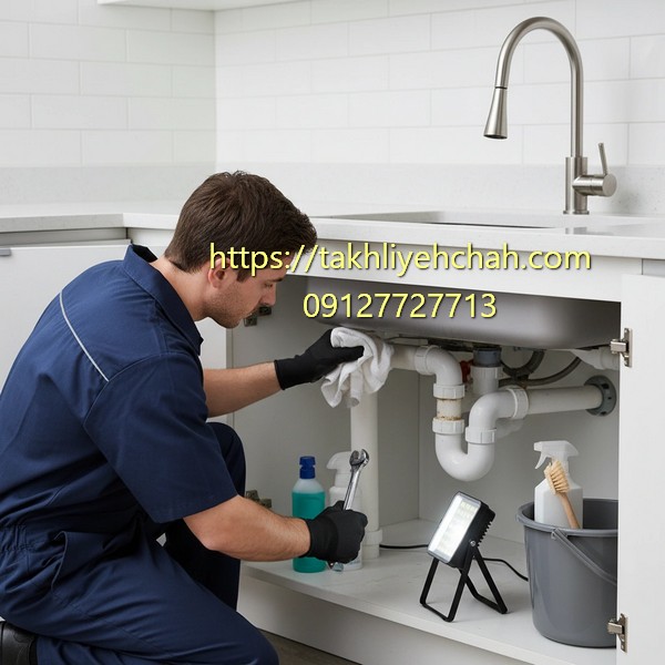 تمیز کردن لوله ها و زانویی زیر سینک
