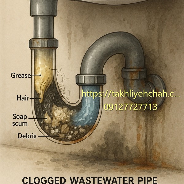 علت گرفتگی لوله فاضلاب